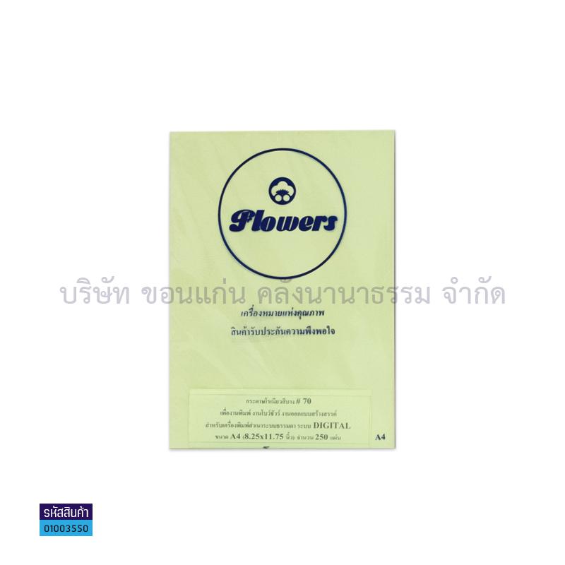 กระดาษโรเนียวสีบาง เขียว 70G. A4(250ผ.)(1X28)