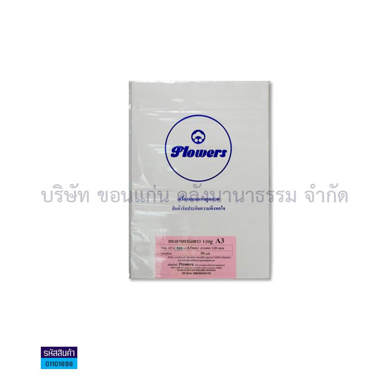 กระดาษการ์ดขาว FLOWER 120G. A3(50ผ.)