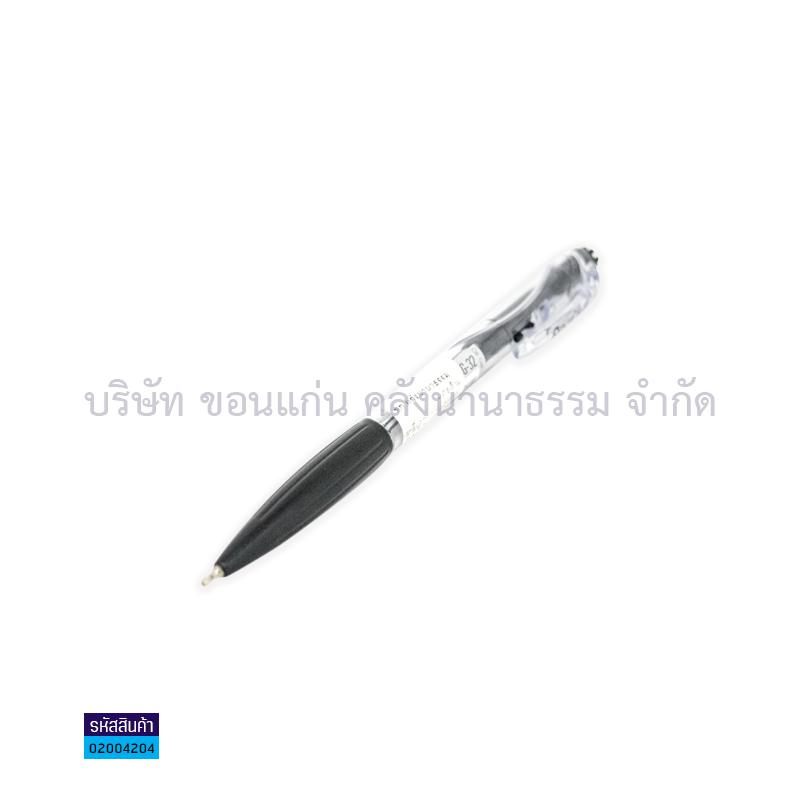 ปากกาลูกลื่นกด PENCOM OG-32 ดำ 0.5 ด้ามใส(1X50)