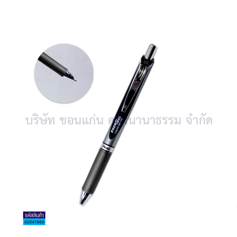 ปากกาเจล PENTEL BL80-CX ดำ 1.0มม.(1X12)