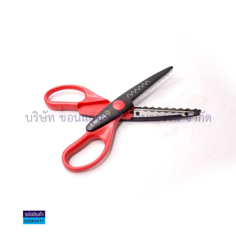 กรรไกรซิกแซก TRIPLE 3 V-6007 15.5ซม.(1X24)