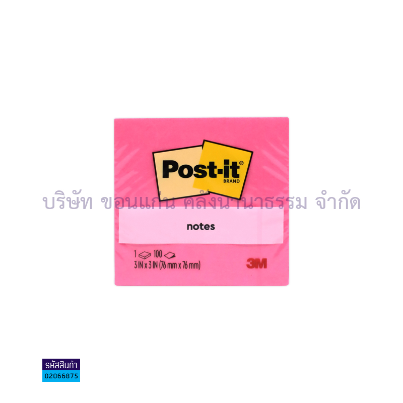 กระดาษโน๊ต(POST IT) 3M#654 ชมพู(3X3")(1X12)