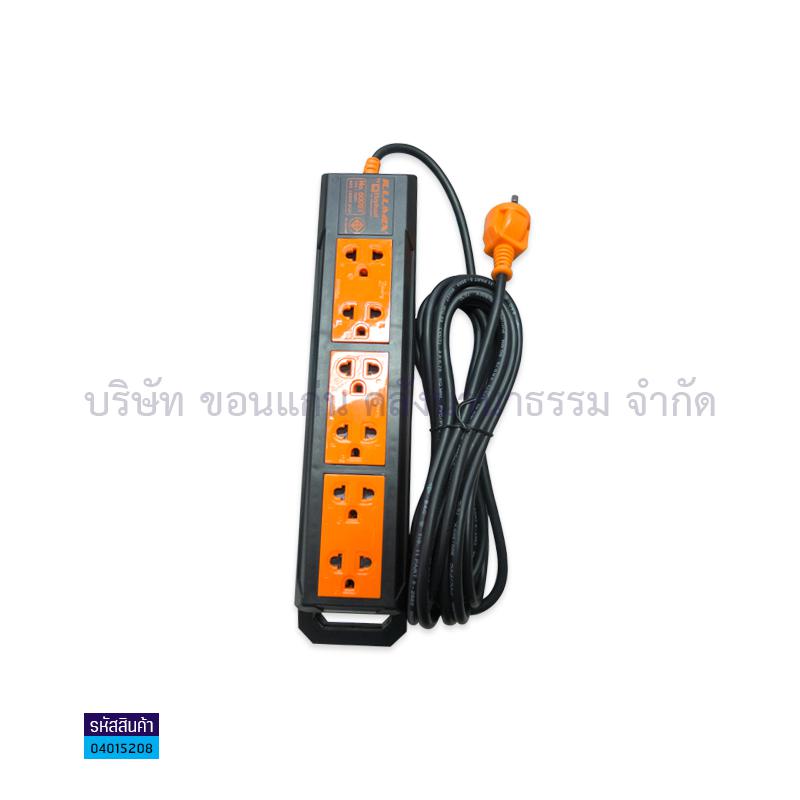 ปลั๊กไฟ ช้าง 6003T 6ช่อง 3ม.(มอก.)(1X20)