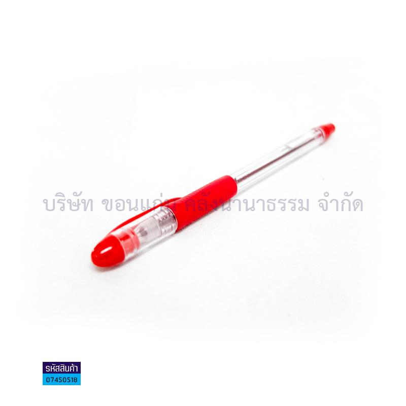 ปากกาลูกลื่น G'SOFT HI GRIP แดง 0.38มม.(1X12)