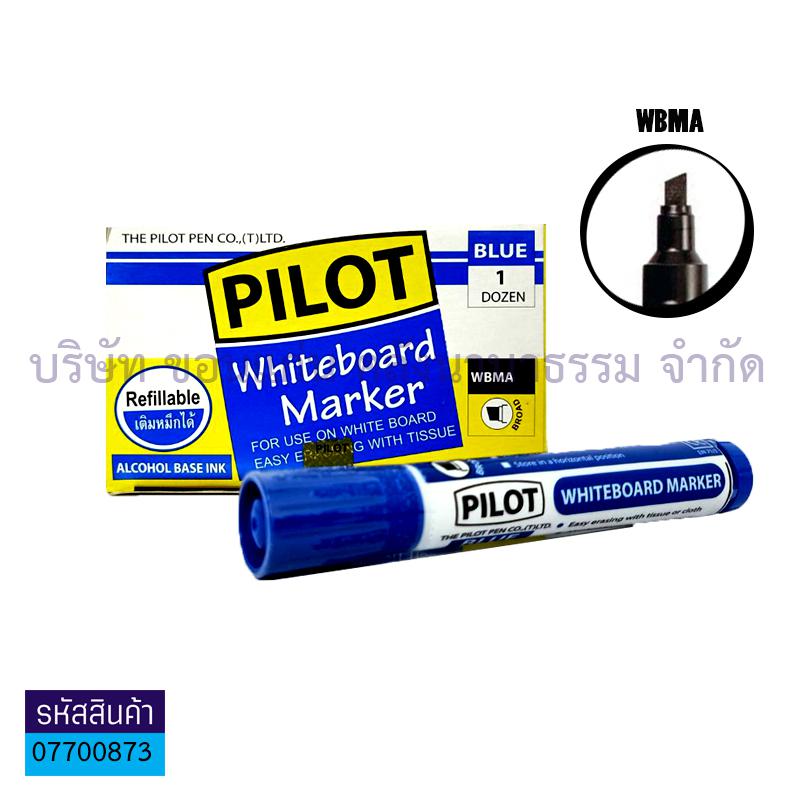 ปากกาไวท์บอร์ดไร้กลิ่นปากตัด PILOT นง.(1X12) - สน.