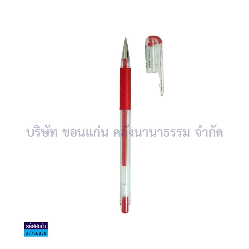 ปากกาเจล PENTEL K116 HYBRID GEL แดง(1X12)