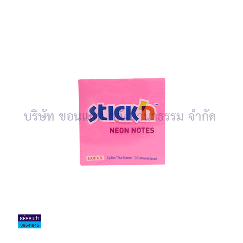 กระดาษโน๊ต(POST IT) STICK#21165 บานเย็นนีออน(3X3")(1X12)