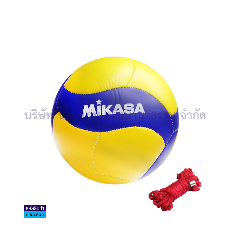 ลูกวอลเลย์บอลหนังเย็บPU MIKASA V355W เหลือง+นง.(1X18)