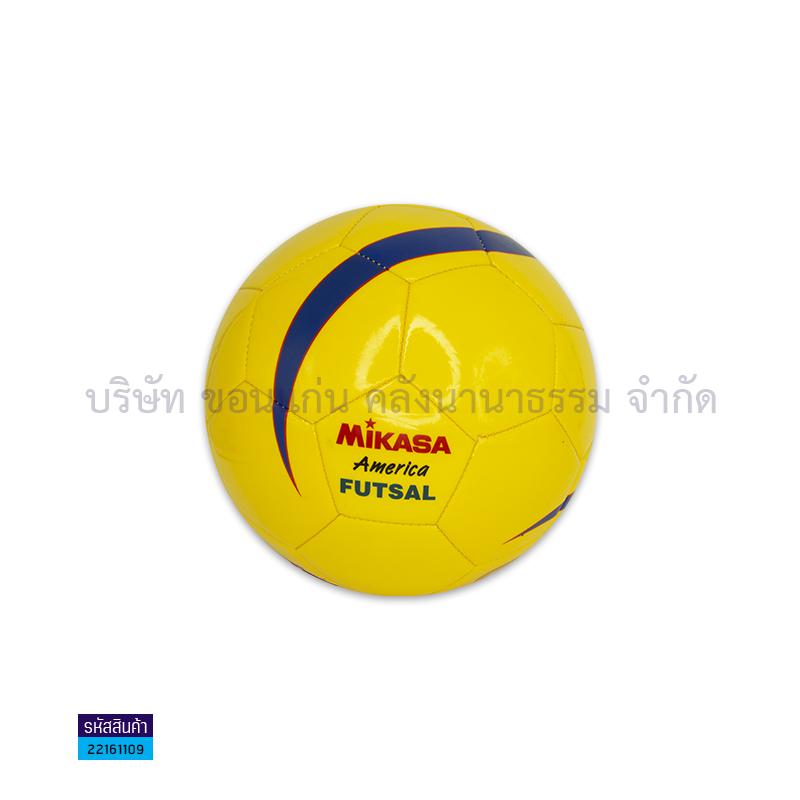 ลูกฟุตซอลหนังเย็บ MIKASA FSC-62 เหลือง,ขาว-ดำ